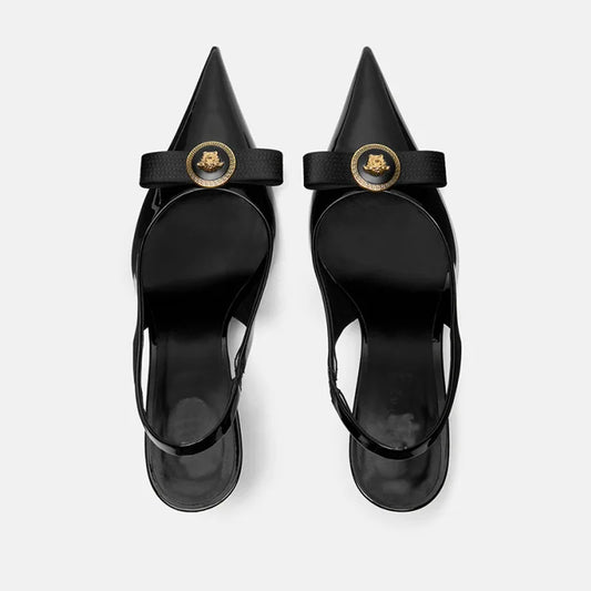Black Slingback Heels