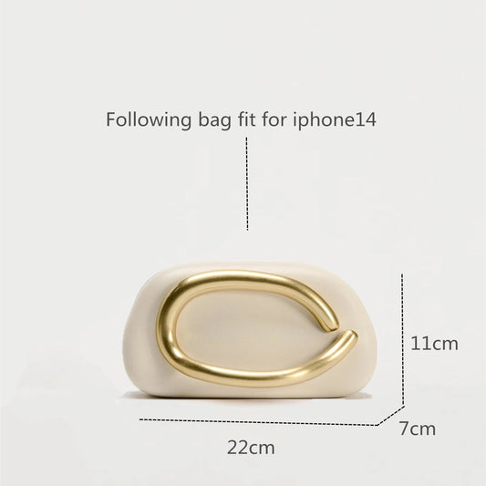 Elegante Clutch mit Metallverschluss