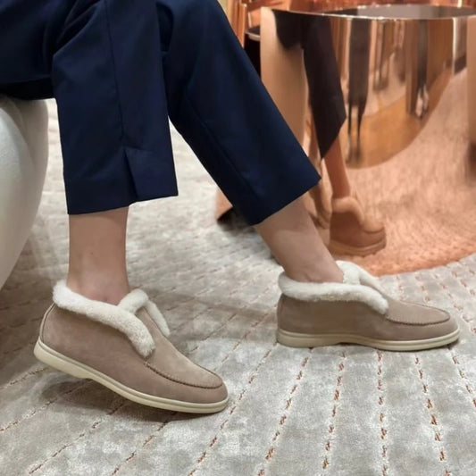 Damen Echtleder Winter Boots