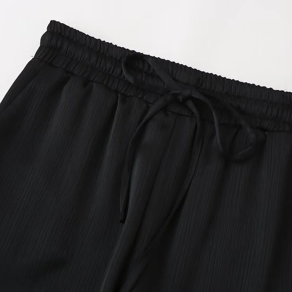 Doppelreihiges Blazer-Set mit Falteneffekt