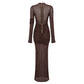 Elegantes Maxi Kleid mit Glanzfinish