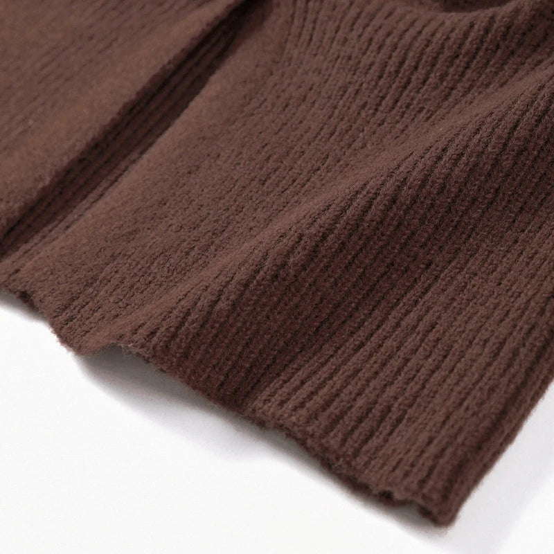 Strickjacke mit Ein-Knopf-Verschluss & V-Ausschnitt