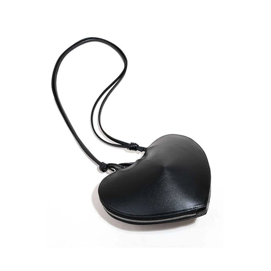 Herzförmige Crossbody-Bag aus Echtleder