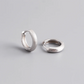 Matte Sterling-Silber Hoop-Ohrringe – Unisex