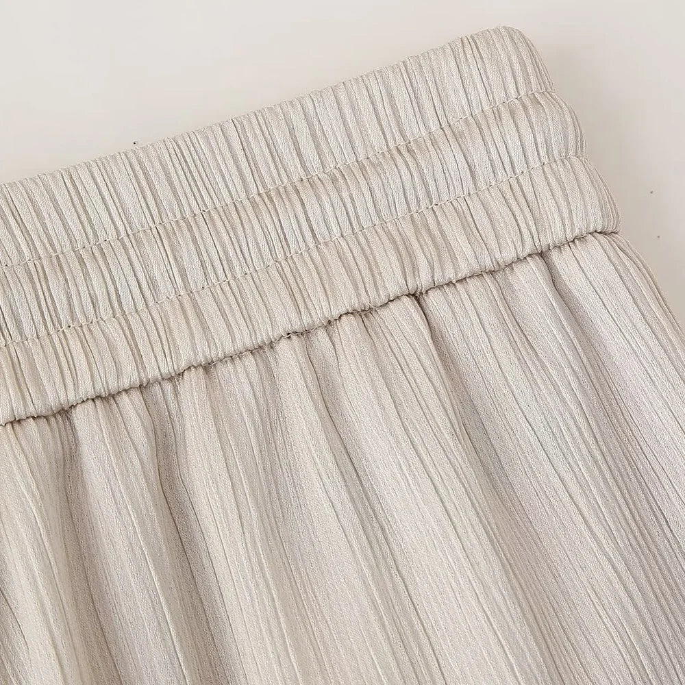 Doppelreihiges Blazer-Set mit Falteneffekt