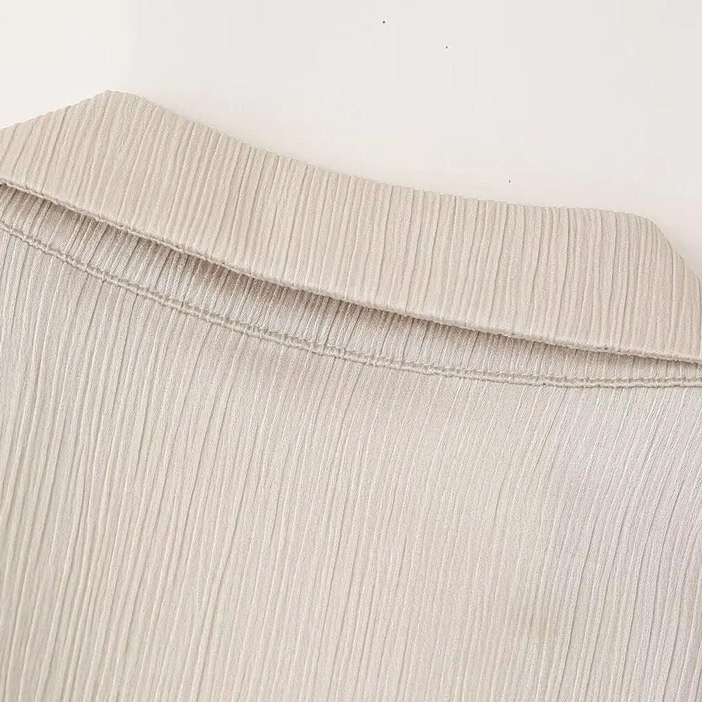 Doppelreihiges Blazer-Set mit Falteneffekt