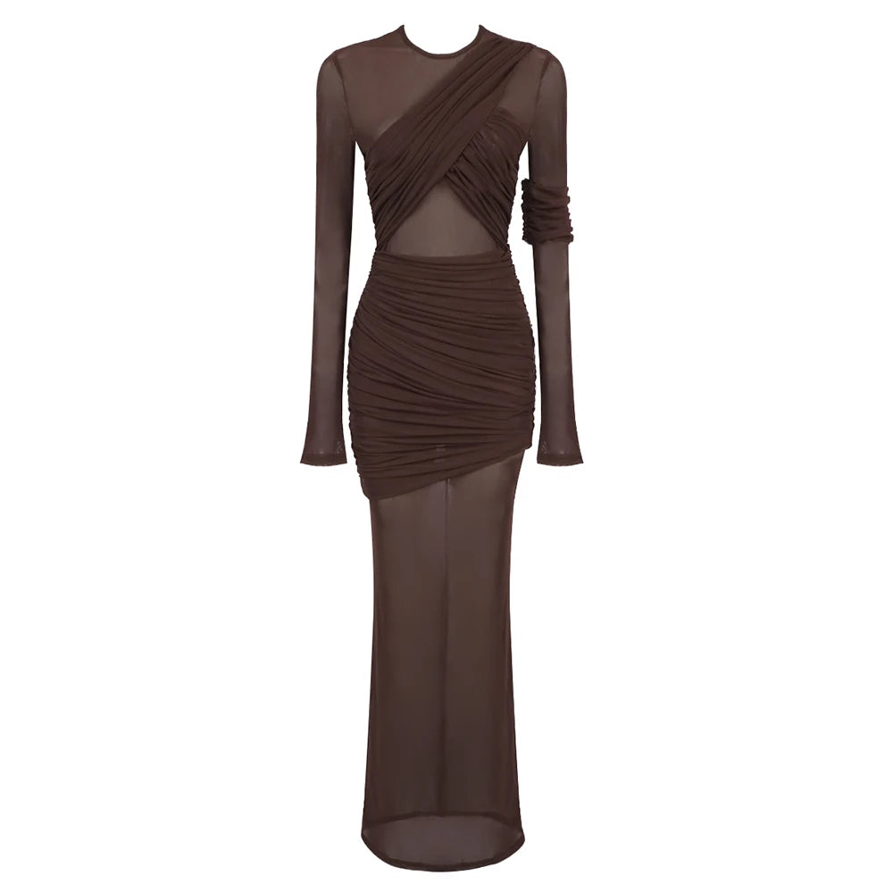 Elegantes Maxi Kleid mit Glanzfinish